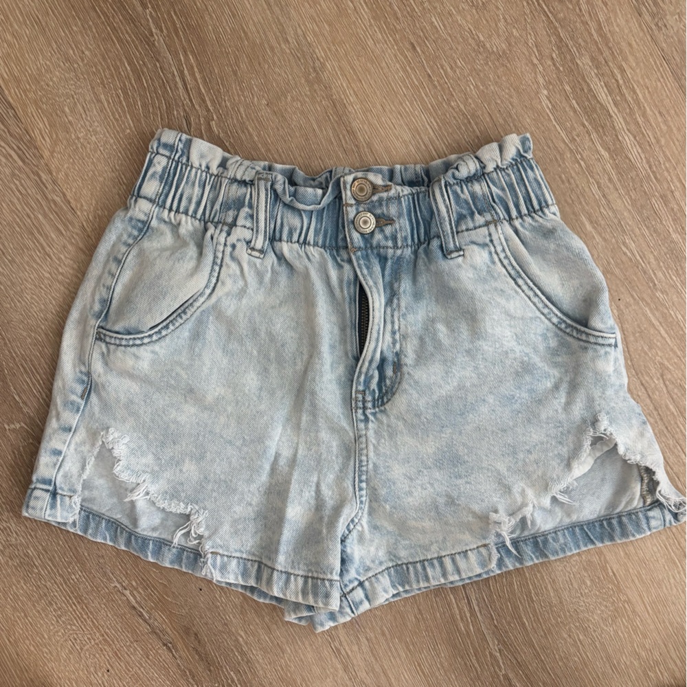 Light Blue Distressed Denim Women’s Jean Shorts